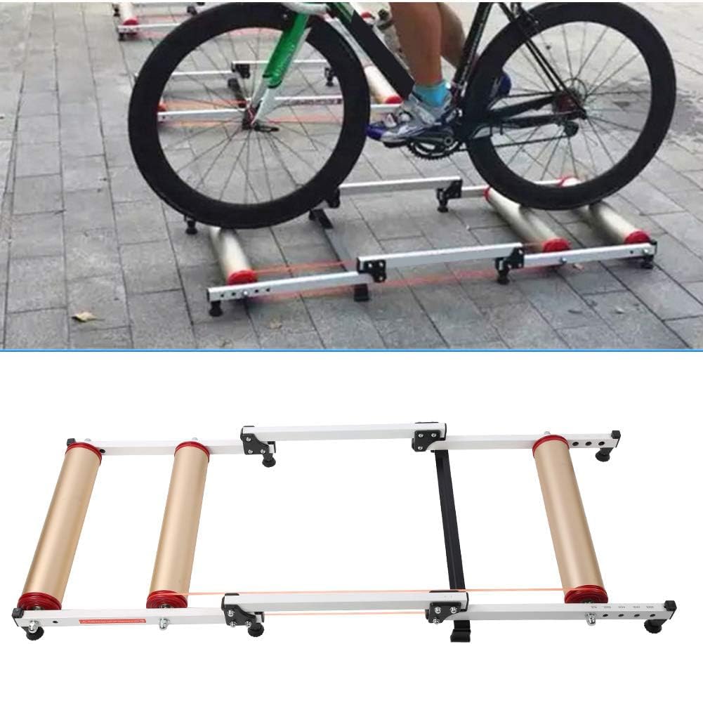 Rodillo de entrenamiento para bicicleta plegable, rodillo de entrenamiento para bicicleta para ejercicios en interiores, rodillo de entrenamiento para bicicleta de aleación de aluminio de alta resis