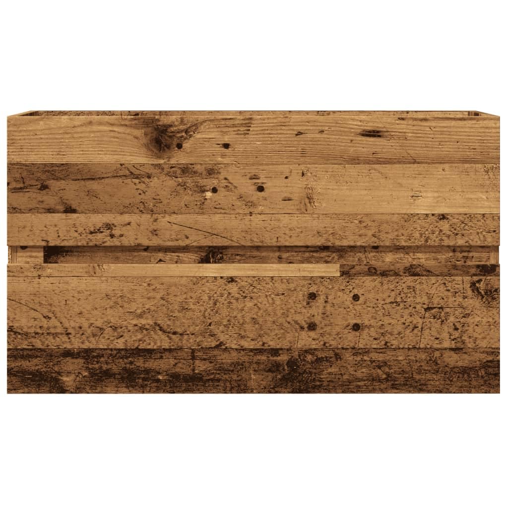 Łazienkowa szafka wisząca wygląd starego drewna 80 x 38,5 x 45 cm