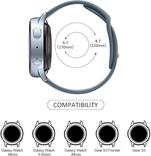 Miniatura 4 de Meliya Correas compatibles con Garmin Venu 2 Plus, Venu Sq, Venu y Vivoactive 3, para mujeres y hombres, paquete de 3 correas de repuesto de
