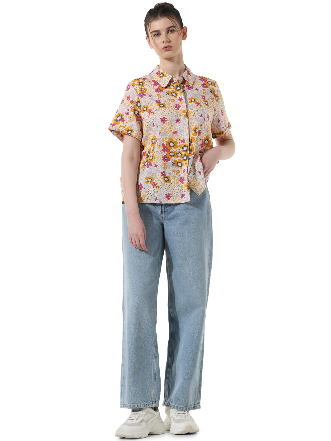 only Women's Cotton Floral Regular Fit Shirt-picture-41