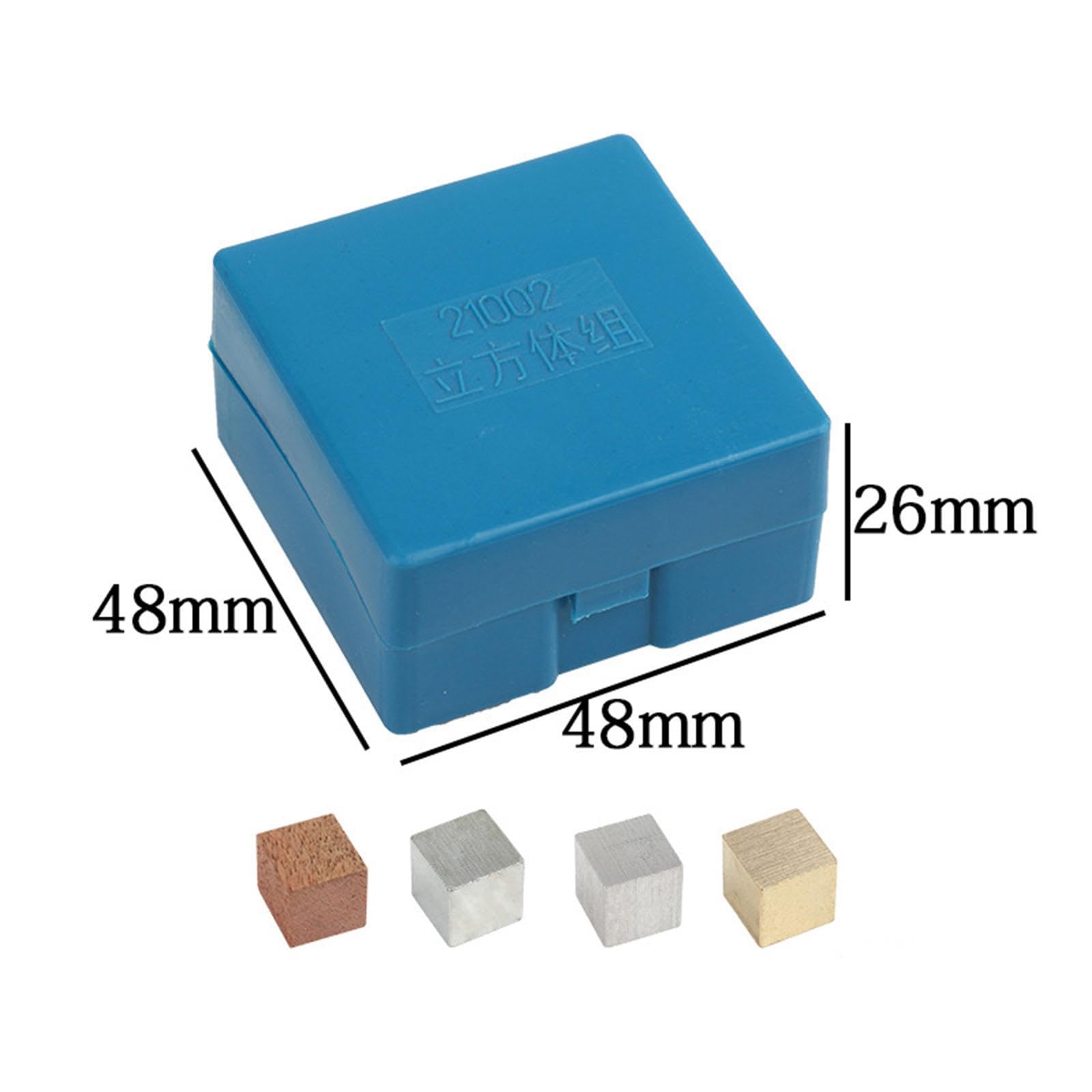Kokiya Density Cube Set Portable Iron Wooden Aluminum Cube for Lab School