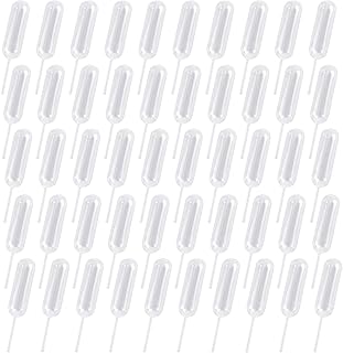TORMEN Cylindrical Liquid Dropper Pasteur Pipettes for Cupcakes, Strawberry, Chocolates,Whiskey,Alcohol,Syrups,Sodas (4ml,50 pcs)