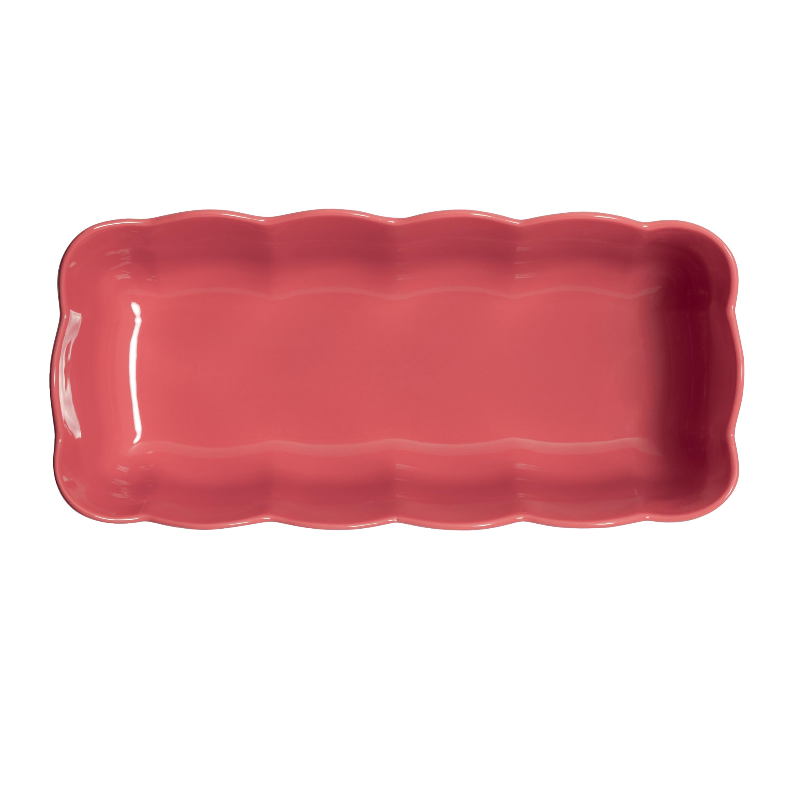Emile Henry Moule à Cake 28 x 13 cm – Céramique Haute Résistance – Cuisson Homogène et Cake Moelleux – Coloris Rose – Gamme Madeleine – Fabriqué en France