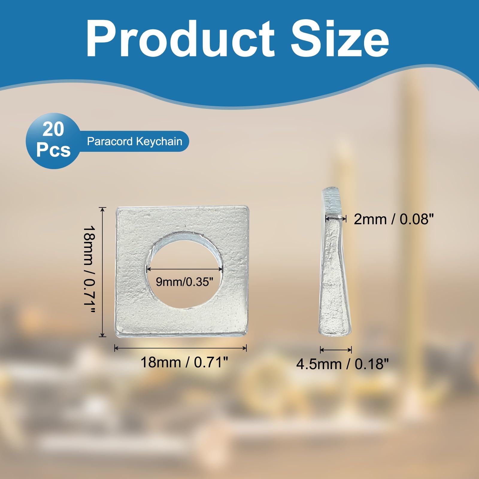 PATIKIL M8 Beveled Square Washers - Image 2