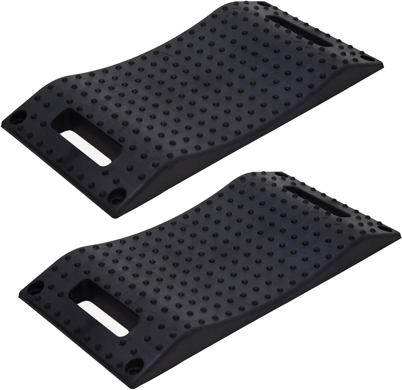 Homeon Wheels Tire Saver Ramps Rubber Material Anti-Slip Pad Design, Car Tire Wheel Ramps for Flat Spot and Flat Tire Prevention, Tire Savers for Storage with Carrying Bag, Easy to Store 4 Pack