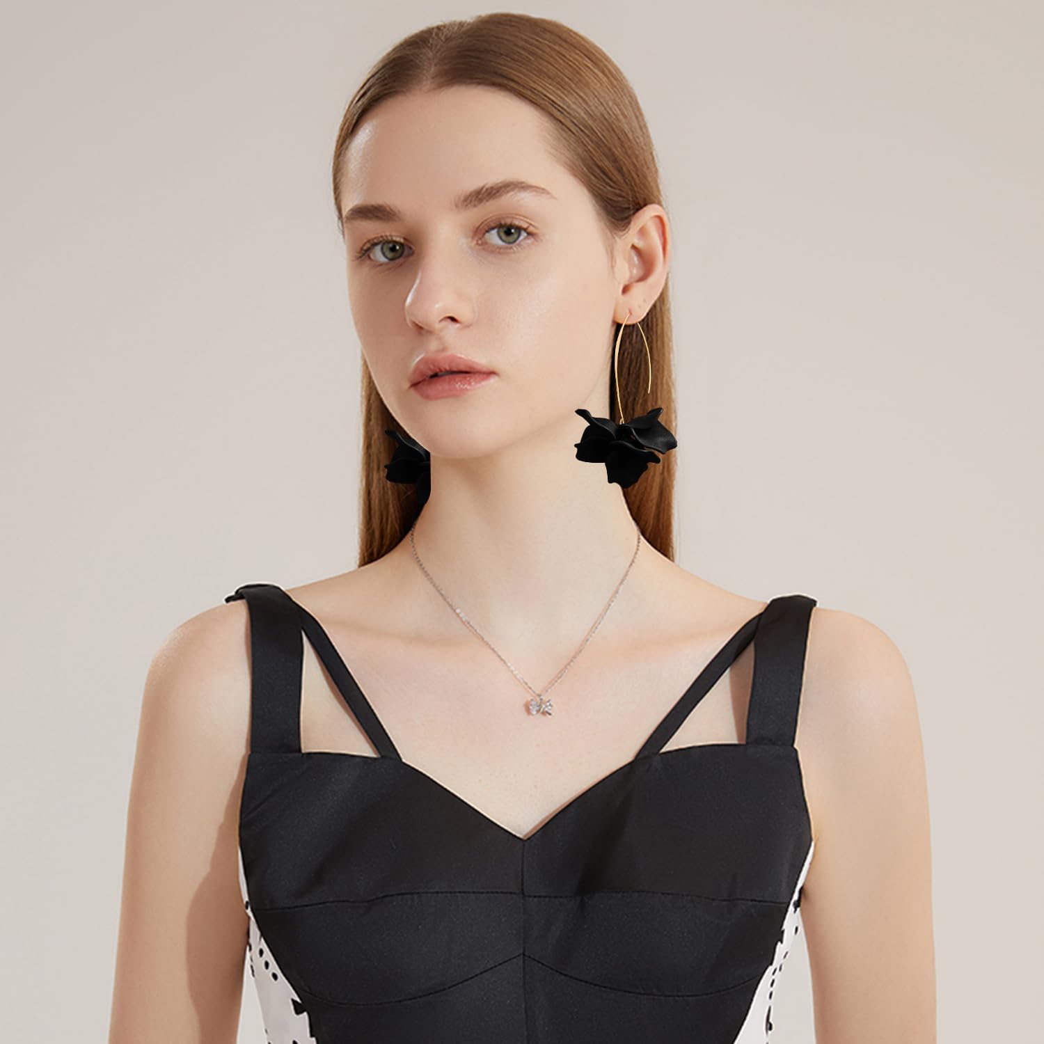 Bohemian Unique Handmade Resin Flower Petal Lightweight Dangle Earrings Multiple colors Acrylic Rose Floral Tiered Hook Earrings - Image 4