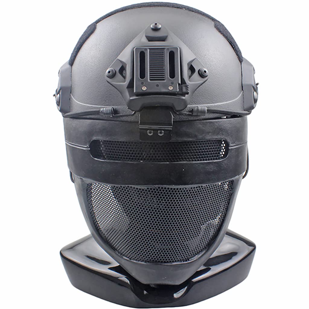 Amazon.co.jp: 2PCS戦術的なヘルメットとフルフェイスマスクギア、調整 
