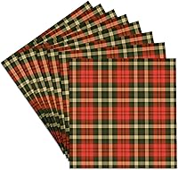Vista 9 de 3dRose Larger Country Red n Green Plaid Set of 4 Ceramic Tile Coasters