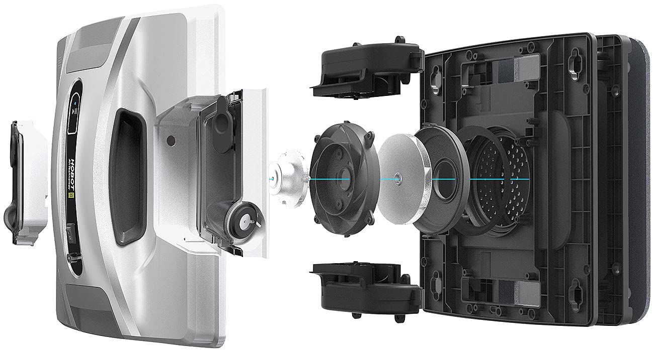 Fensterroboter: HOBOT-2S Profi-Fensterputz-Roboter; Dual-Sprüher; Sprachausgabe; App (Fensterwischroboter, Scheibenwischroboter, Männer Geschenkideen)