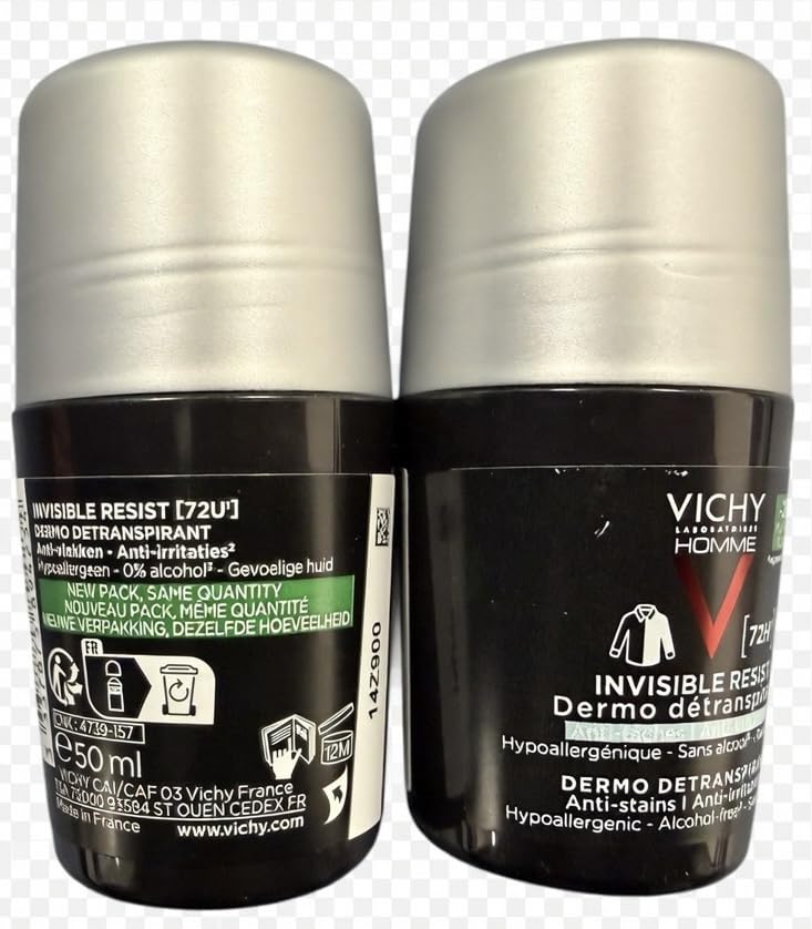 Invisible Resist Deodorant for Men 72H, Roll-On, Lot of 2 x 50 ml