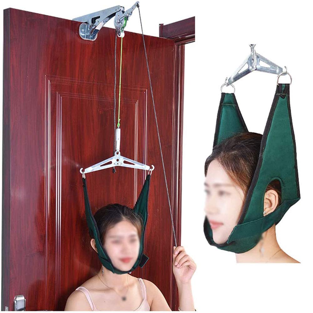 Conjunto De Dispositivos De TraccióN Cervical, sobre La Puerta Dispositivos DescompresióN De La Columna Vertebral MáQuina OrtopéDica TraccióN Arriba Conjunto Fisioterapia Alivio del Dolor