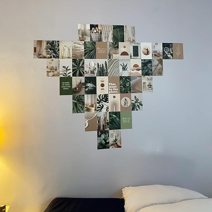 70pcs Aesthetic Wall Collage Kit | Green Plant Room Decor