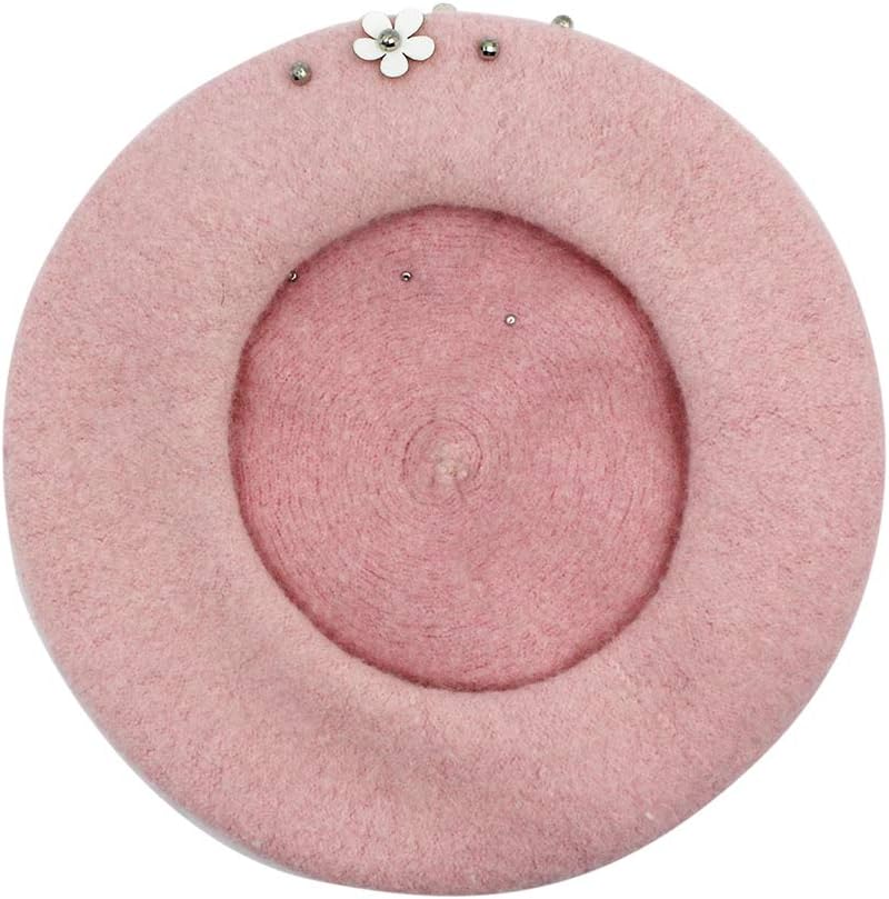 AIBEARTY Kids Girls French Pearl Beret Hat Winter Warm Artist Beanie Cap - Image 2