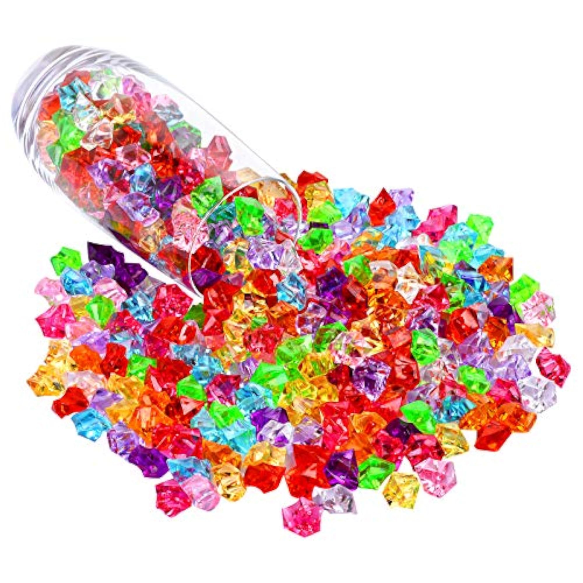 Multicolored Acrylic Fake Gems Set