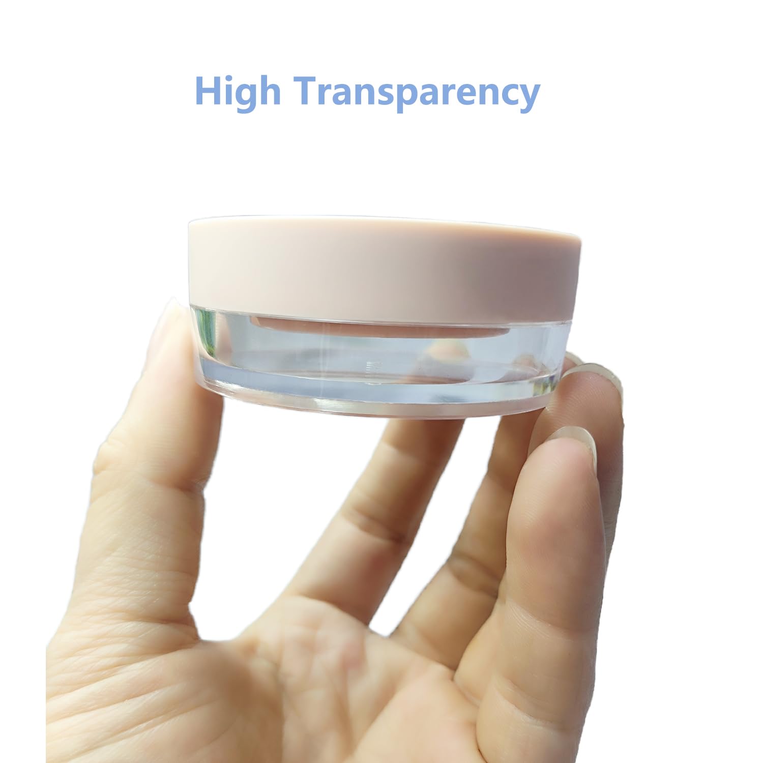 Praktyczny pusty pojemnik na puder do makijażu, bez wycieków, pusty plastik, wielokrotnego użytku, luźny puder, kompaktowy pojemnik, pojemnik na puder do makijażu DIY z gąbką, pudrem, 10 ml,