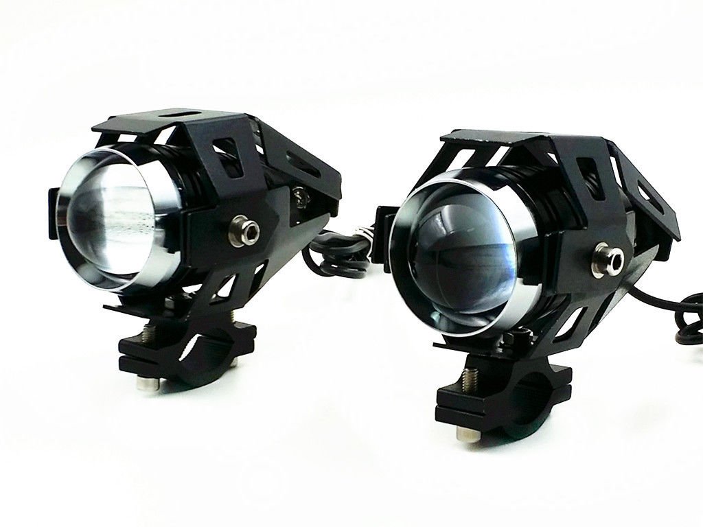 Black 2 X LED Spot Work Driving Fog Light for CB GS V-Star XS KZ Cruiser Chopper Motorcycle Cruiser Chopper Dirt Bike Harley Honda Kawasaki Suzuki Yamaha XL FL For Sportster Dyna BMW
