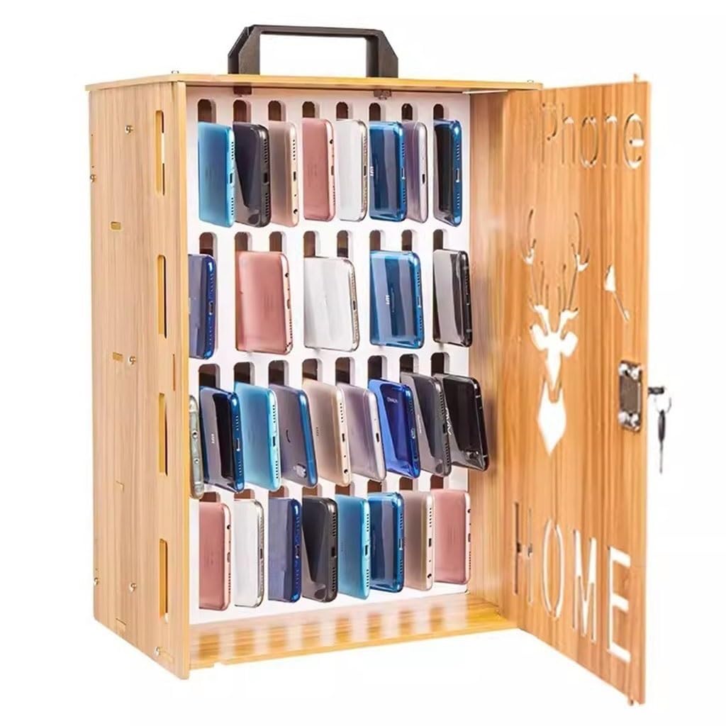 Casier pour téléphone en bois : optimisez le calme en salle de classe et conférence