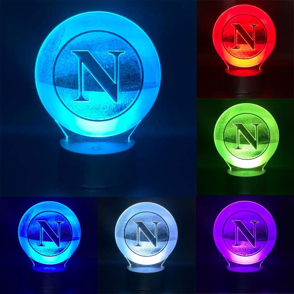 LED-Lampe mit Wappen Neapolitanischer Fan-Nachtlicht Nachttischlampe Tisch Schreibtisch Dekoration Kinderzimmer Fanartikel Neapel