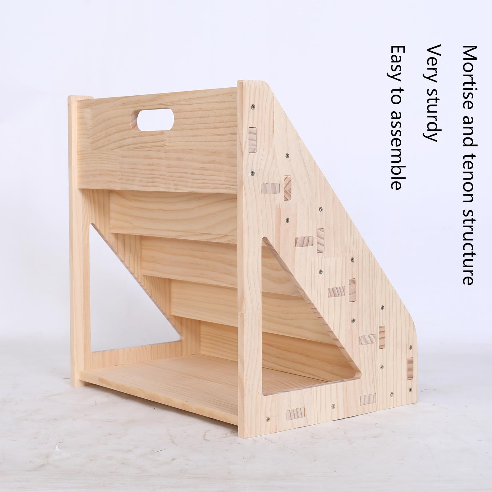 mdkaba Montessori Kids Bookshelf - Toddler Book Display Shelves for Classrooms, Playrooms, and Nursery - Wooden Children Book Rack