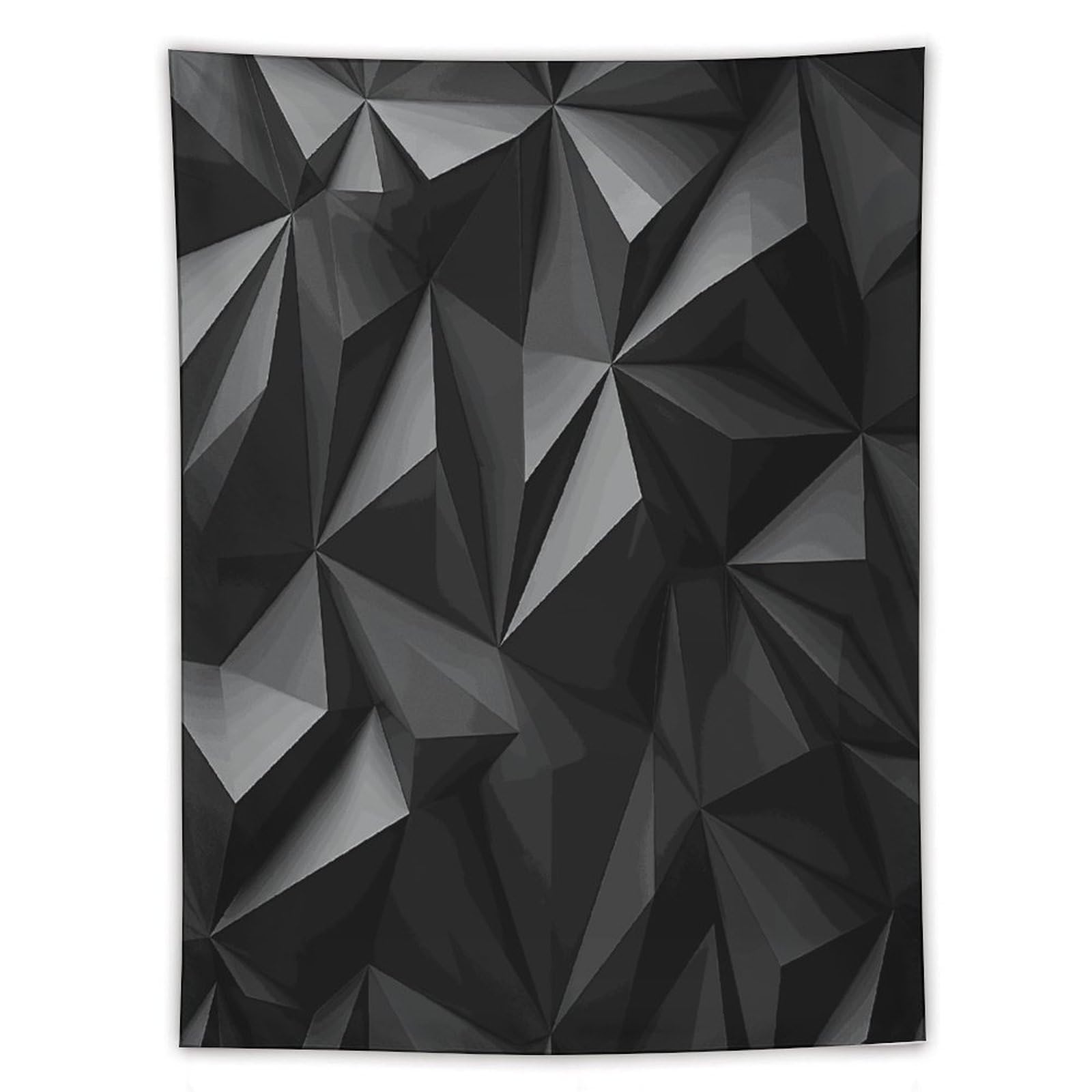 MUSM Black Geometric Tapestry with Installation Kit Personalized Wall Tapestry Aesthetic Tapestries Backdrop Banner Wall Art Hanging Decor for Home Picnic Beach Blanket 60"x80"