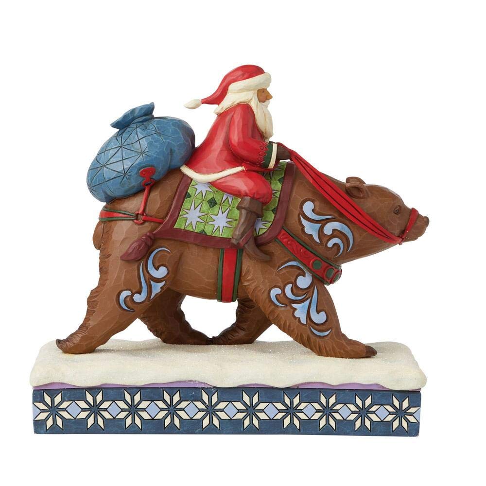 Père Noël Jim Shore avec ours figurine magique pour raviver les souvenirs