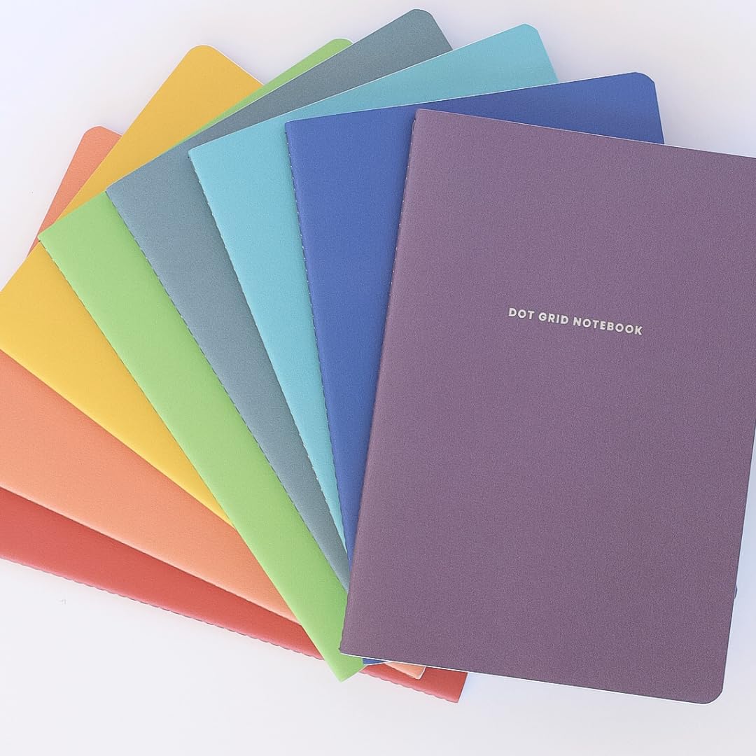 Makselife - Set di quaderni, formato A5, a righe o a quadretti