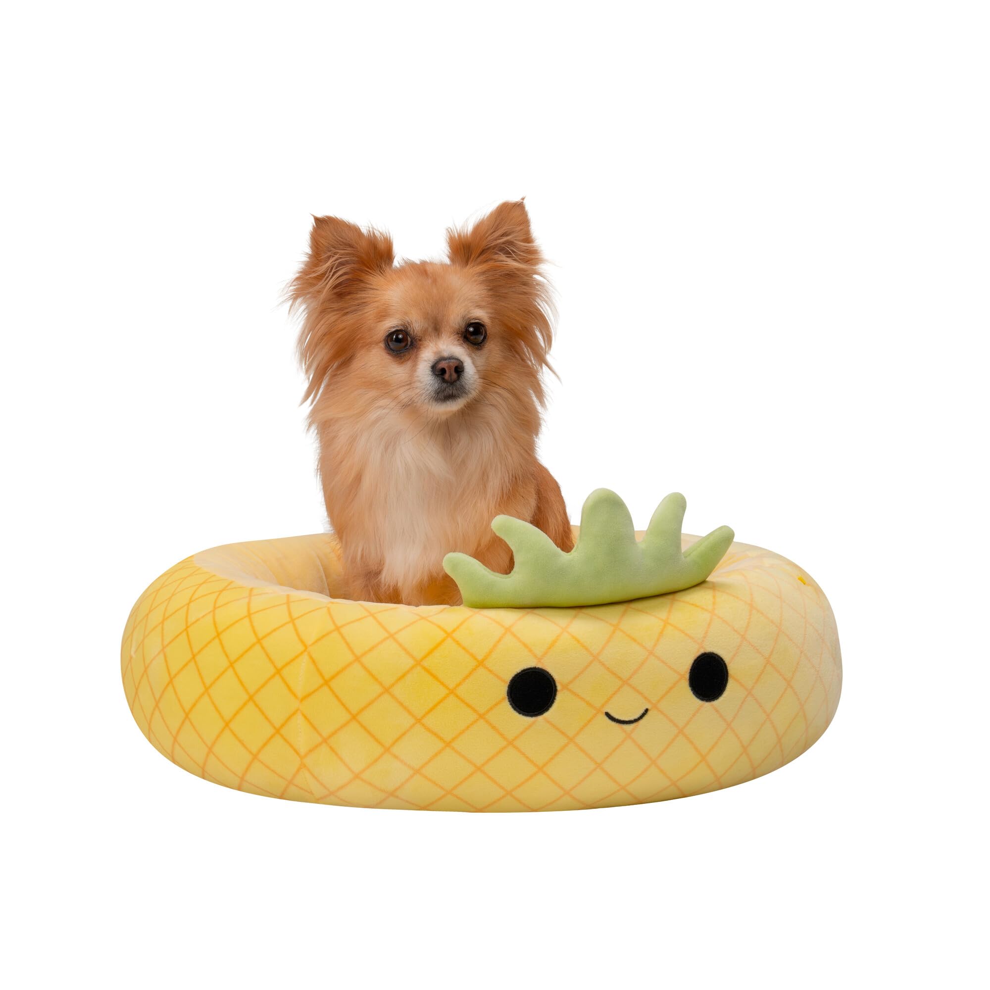Squishmallows Oficjalne 50-calowe legowisko dla zwierząt domowych Maui Ananas - małe Ultrasoft oficjalne pluszowe legowisko dla zwierząt domowych