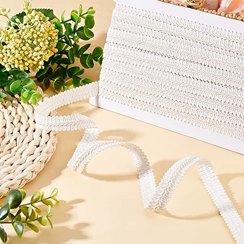 Fingerinspire 11 Yards 5/8 Inch White Braid Trim Polyester Woven Braid Trim Centipede Decorative Gimp Trim Basic Trim For Diy Craft Costume Sewing Curtain Slipcover Home Decoration Accessories #TOP5