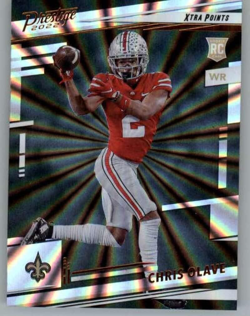 2022 Panini Prestige Xtra Points Sunburst #310 Chris Olave RC Rookie New Orleans Saints NFL Football Trading Card