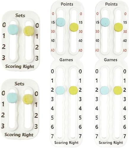 2 unidades de puntuación de tenis para raqueta, pickleball de montaje adhesivo, rastreador de puntuación de pádel, unido con adhesivo fuerte sin