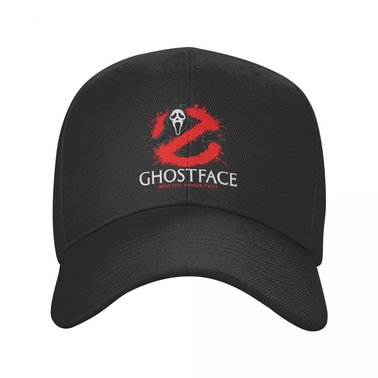 TONFON Baseball Cap Hiphop Sun Hat Classic Ghostface Busters Trucker Hat Adult Halloween Movie Adjustable Baseball Cap Women Men Sun Protection Snapback Birthday Gifts