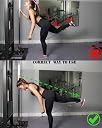 Leosportz® Ankle Strap for Gym Cable Machine (Pair)- Heavy D Ring Padded Ankle Band for Gym Workout | Cuff Attachment Kickbacks Leg Extensions Glutes Exercises for Men and Women (Black with Hook) gallery image
