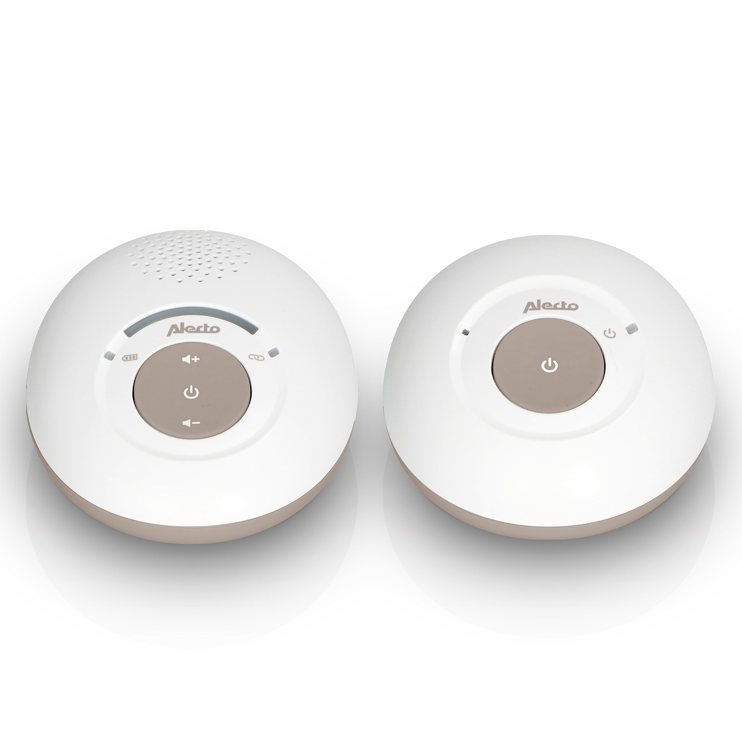 Alecto DBX110 elektroniczna niania audio – cyfrowa niania z DECT – zasięg 300 m – kompaktowa konstrukcja – skala głośności LED – funkcja VOX – niski poziom promieniowania – beżowa