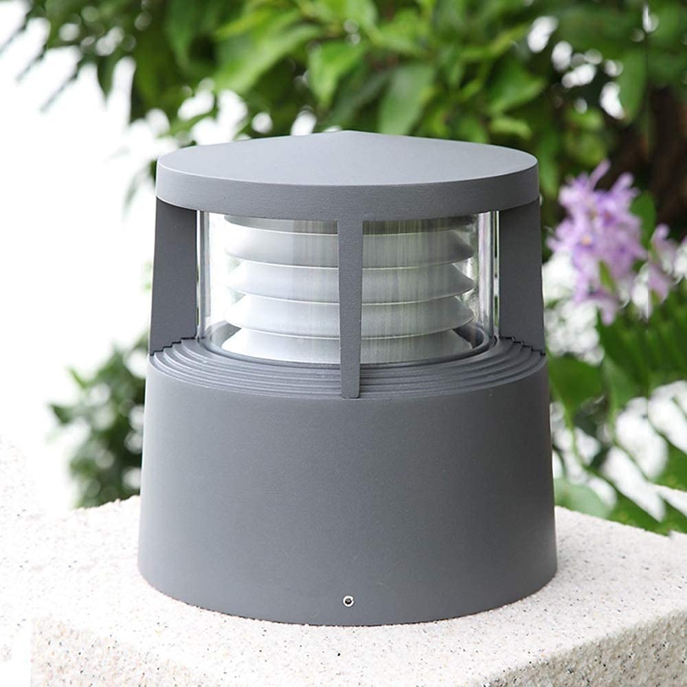 Esterno IP54 Impermeabile Prato Luce Cortile Cancello Parete Alluminio Acrilico Ombra Pilastro Lampada Colonna Esterno Villa Giardino Corridoio Corridoio Portico Decorazione Dissuasore Post Lanterna