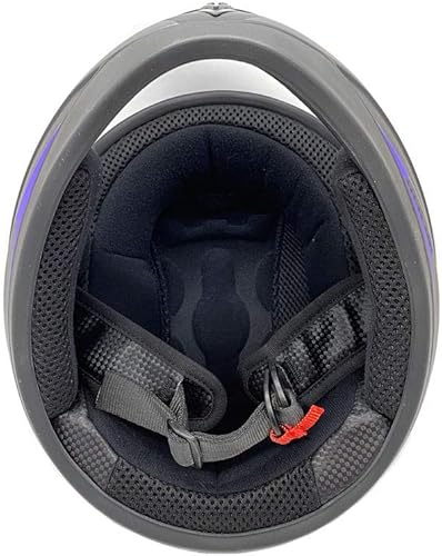 Miniatura 7 de MMG - Casco integral para motocicleta, aprobado por el DOT, 2 viseras una transparente y otra ahumada (MGAH26)