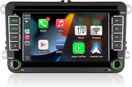 Car Radio for VW Golf 5 6 Polo Skoda Tiguan Touran Jetta Passat Polo Seat Carplay Android Auto Bluetooth