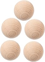Vista 1 de TOYANDONA 5PCS Wooden Croquet Balls Set for Outdoor Lawn Games Sturdy Solid Wood Balls for Backyard Croquet DIY Crafts and School Projects