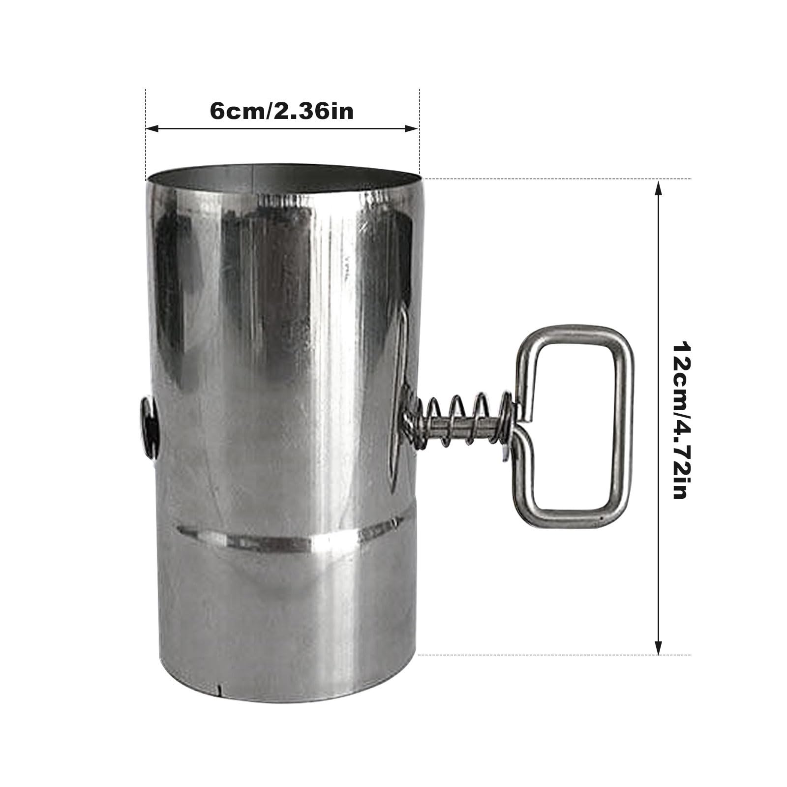 Tubo da stufa con serranda di controllo da 2,36 pollici, (1 confezione, diametro 2,36 pollici/6 cm) Tubo per canna fumaria, canna fumaria in acciaio inossidabile per camino da campeggio all'aperto A