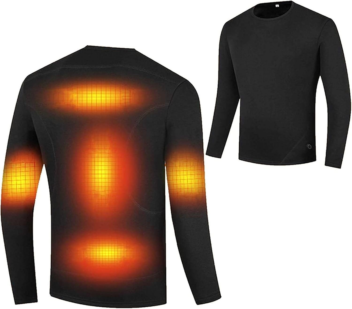 Winter Heated Electric Heated Tops for Women, Men's Warm Long Sleeve Shirts with USB Charging, No Batteries
