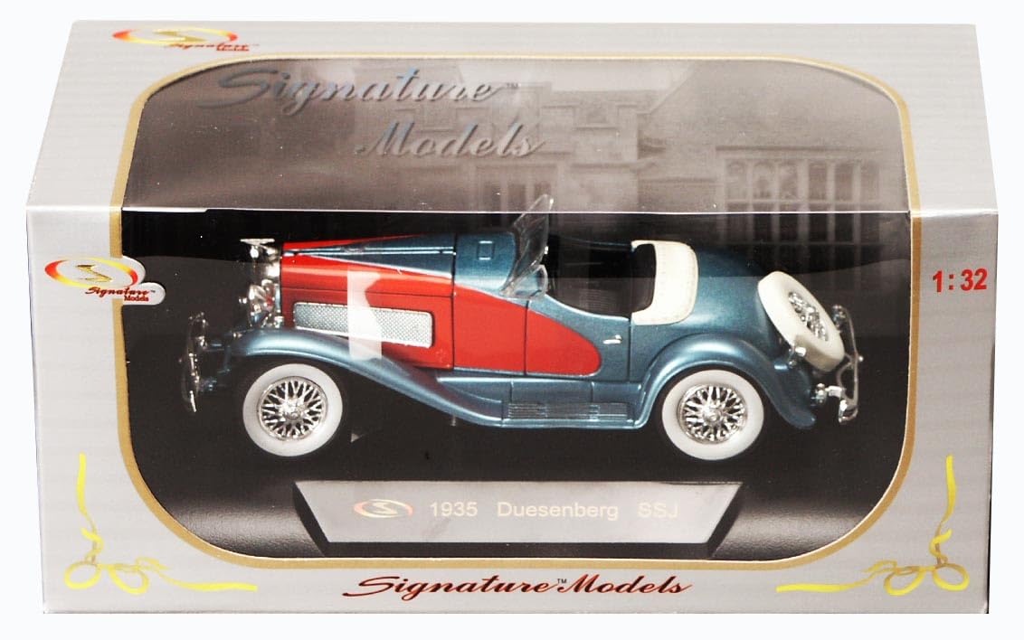 Amazon.com: 1935 Duesenberg SSJ Convertible Blue and Red 1/32