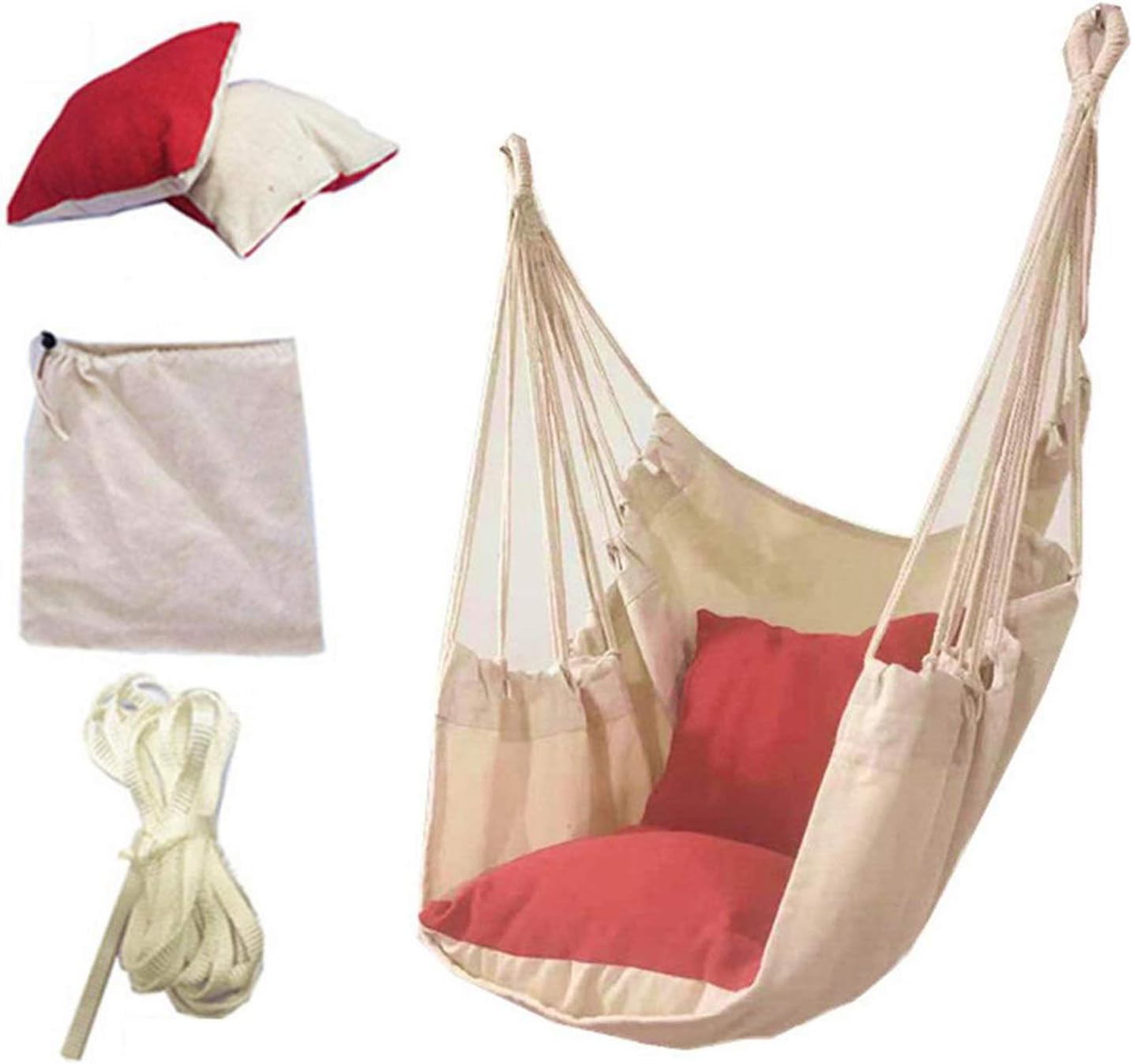 Amazon.co.jp スイングシートハンモックチェアシートスイングチェアパティオスイング用屋外ガーデンハンギングチェア旅行キャンプ