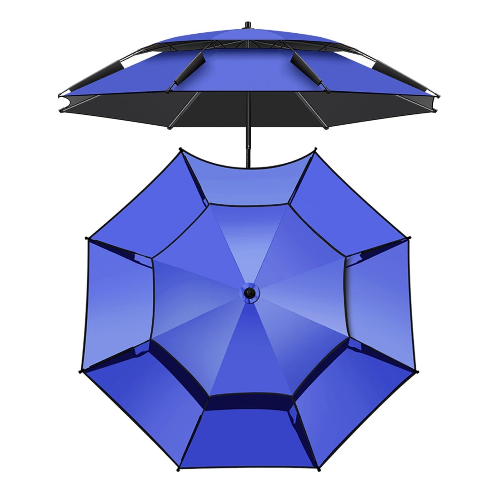 Parasol plażowy odporny na wiatr, 200/220 cm, z ochroną UV, parasol ogrodowy z torbą transportową, do wędkowania na świeżym powietrzu, biwakowania i pikników