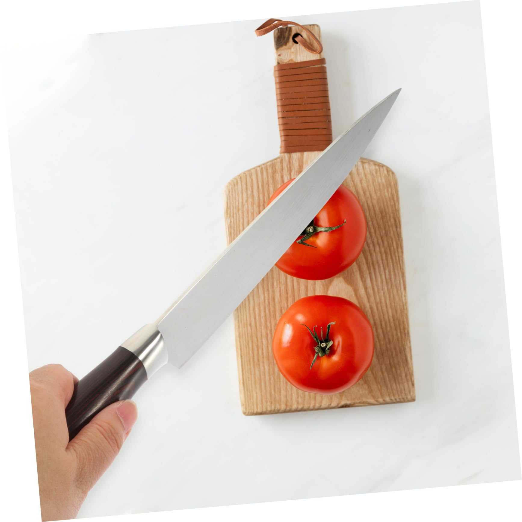 LABRIMP Cuchillo de Cocina Japonés Profesional Cortador Multiusos de Madera y Acero Mango Antideslizante para Cocina en Casa y Restaurantes