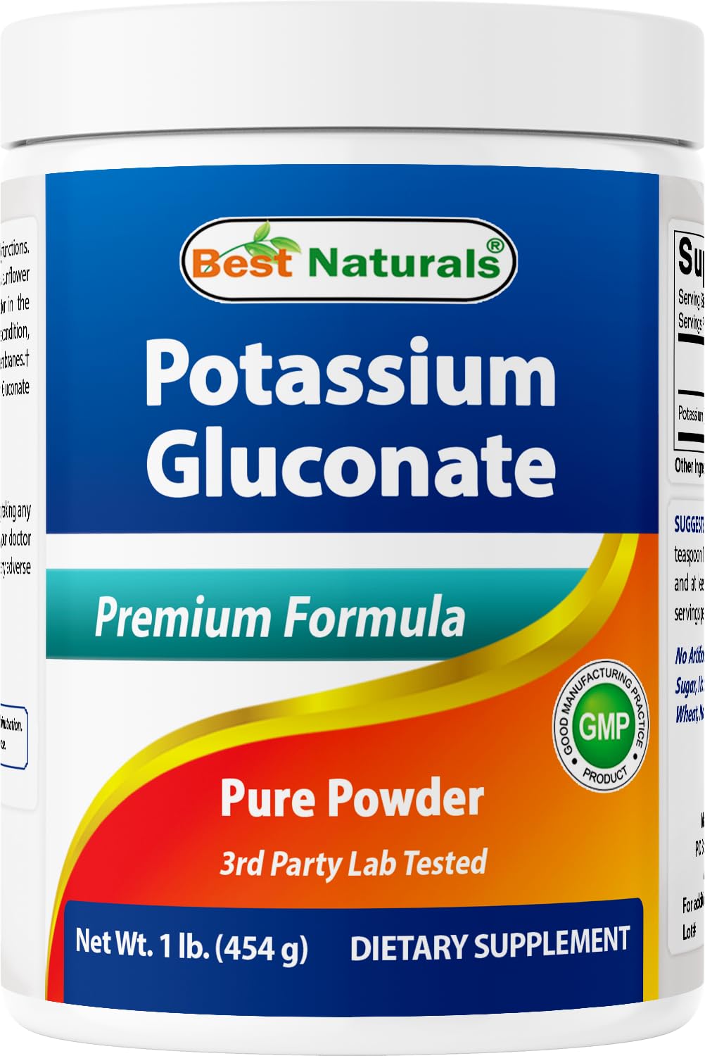 Best Naturals Potassium Gluconate 1lb Powder (1 LB (Pack of 1)) 16 Ounce (Pack of 1)