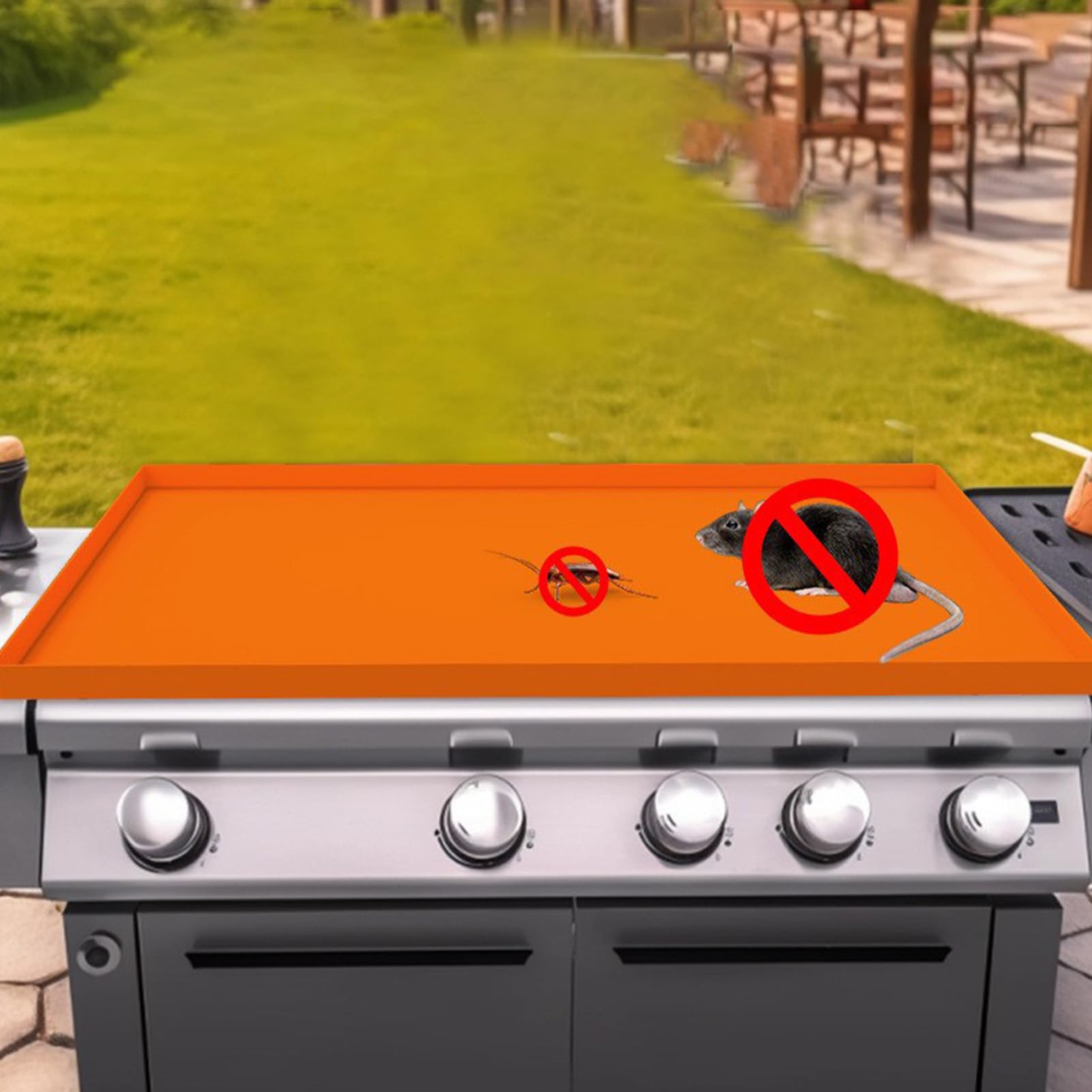 Grillplatte aus Silikon, schneidbar, wiederverwendbar |Hitzebeständig bis 450 °F, kratzfester Grillschutz |Antihaftbeschichtete Silikon-Backmatte für Ofen/Grill/Grillplatte