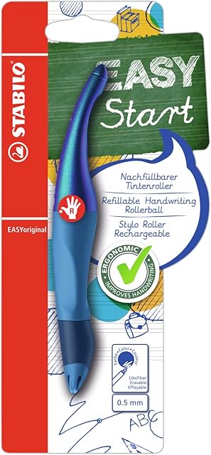 Handwriting Pen - STABILO EASYoriginal Holograph - Right-Handed - holograph blue