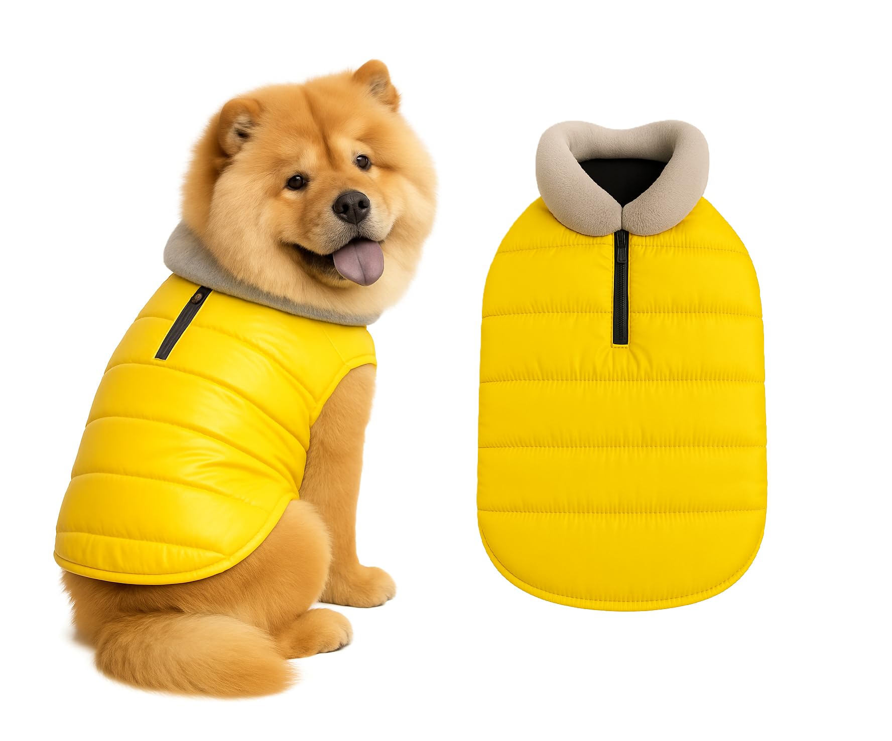 The Pets Company Dog Winter Coat Jacket, Clothes, Windproof, Waterproof, Light Weight, Washable, Ultra Warm Thick Fleece