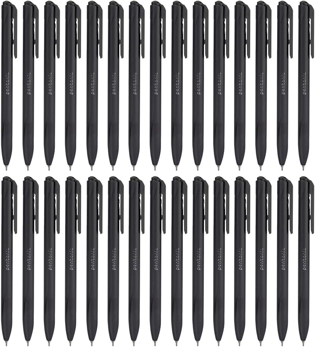 Pentonic 0.7mm Switch Retractable Ball Point Pen | Black Ink | Pack of 30
