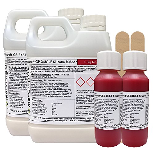 Polycraft GP-3481F RTV Silicone Mould Making Rubber 2.2Kg Kit, Professional Grade Mould Making Material for Crafts, Resin Casting, Catalyst for Easy Mixing, Ideal for DIY Projects
