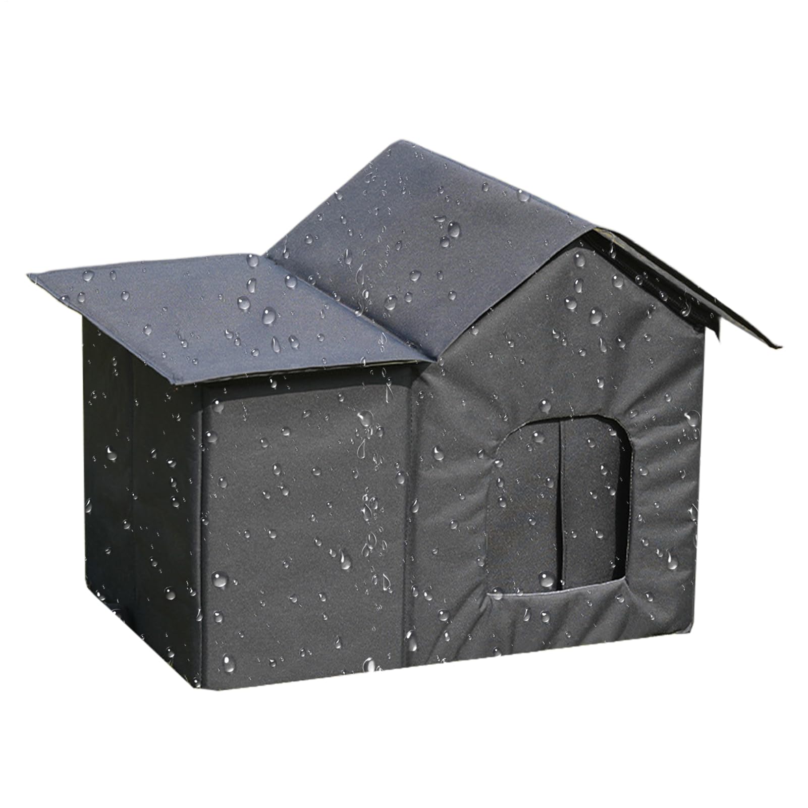 Outdoor Cat House Weatherproof, Insulated Weatherproof Cat Shelter, Winter Outside Pet Shelter For Garden Patio Backyard Balcony Garages Dog Bunny Kitten Animal